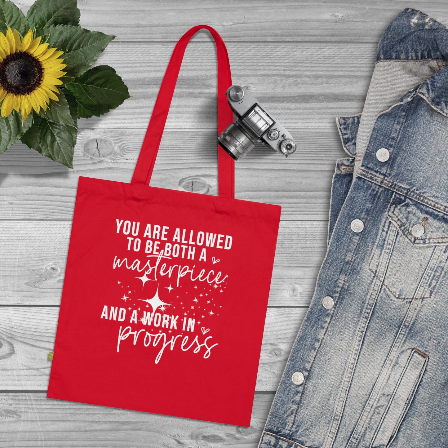 Masterpiece Work in Progress, Organic Tote (Colorful), Printed