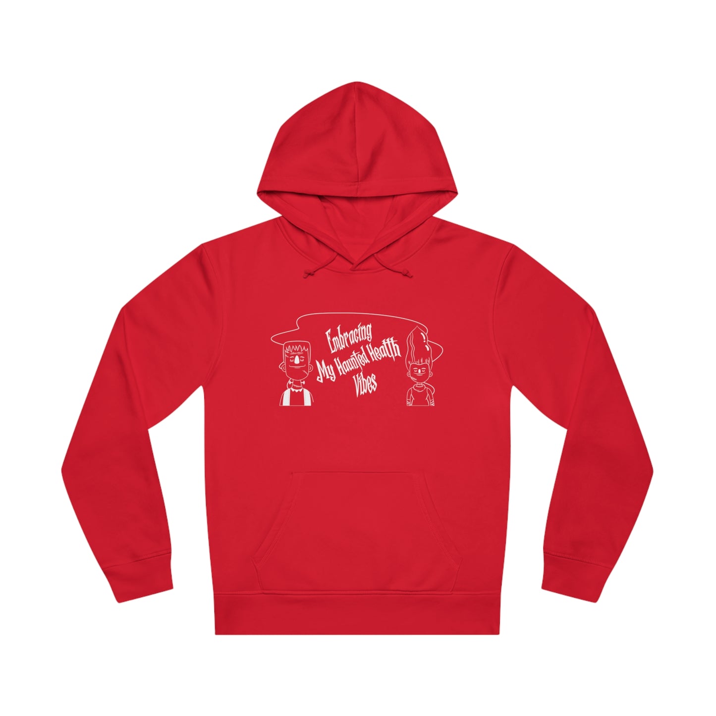 Embracing My Haunted Health Vibes, Unisex Organic Drummer Hoodie, Printed