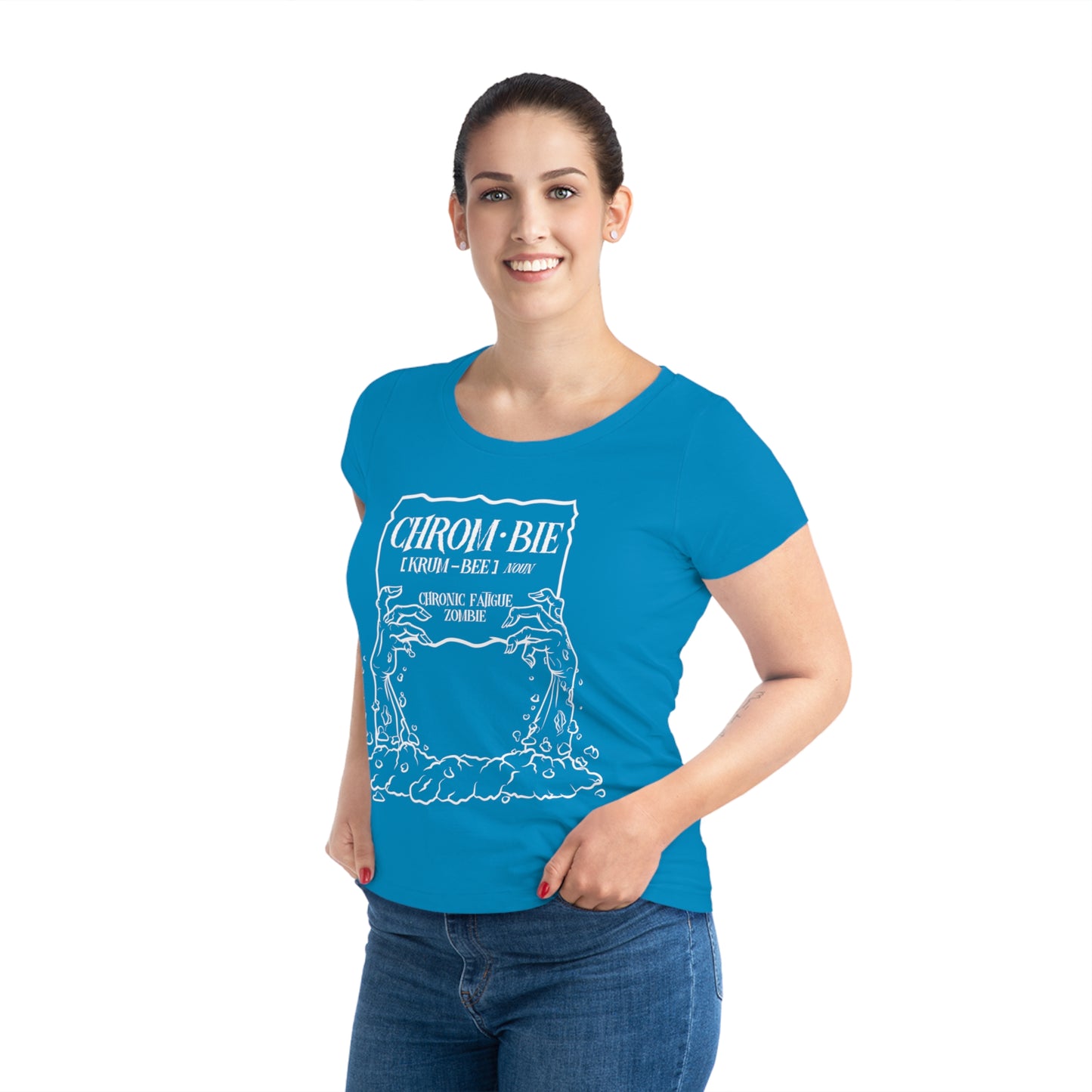 Chrombie, Women's Jazzer T-shirt (Dark), Printed