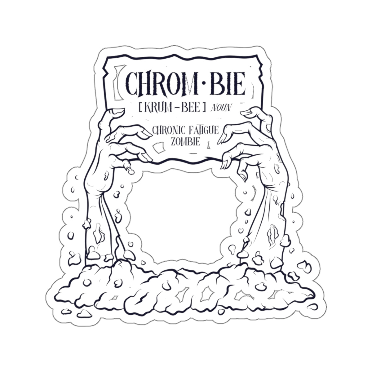 Chrombie, Sticker (Black)