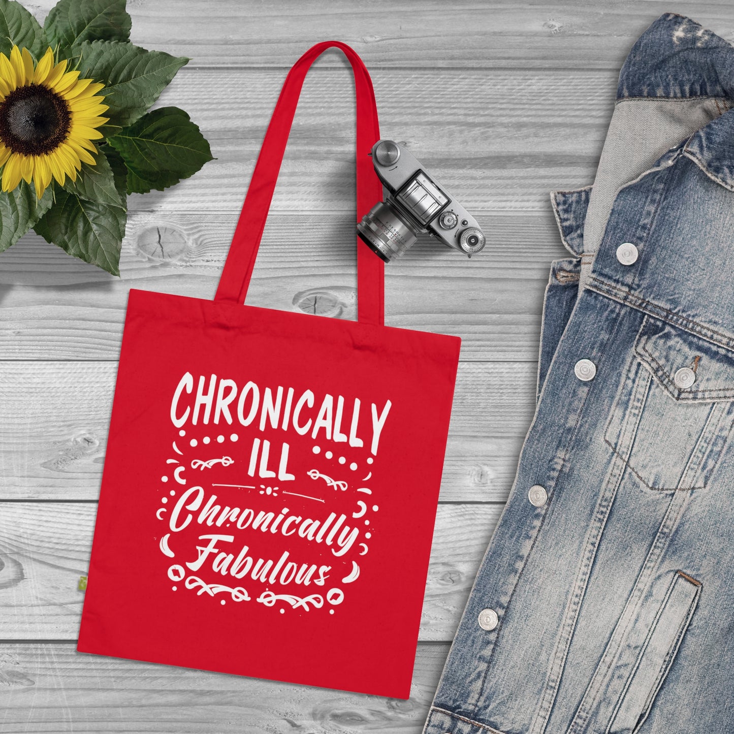Chronically Ill, Chronically Fabulous, Organic Tote (Colorful), Printed
