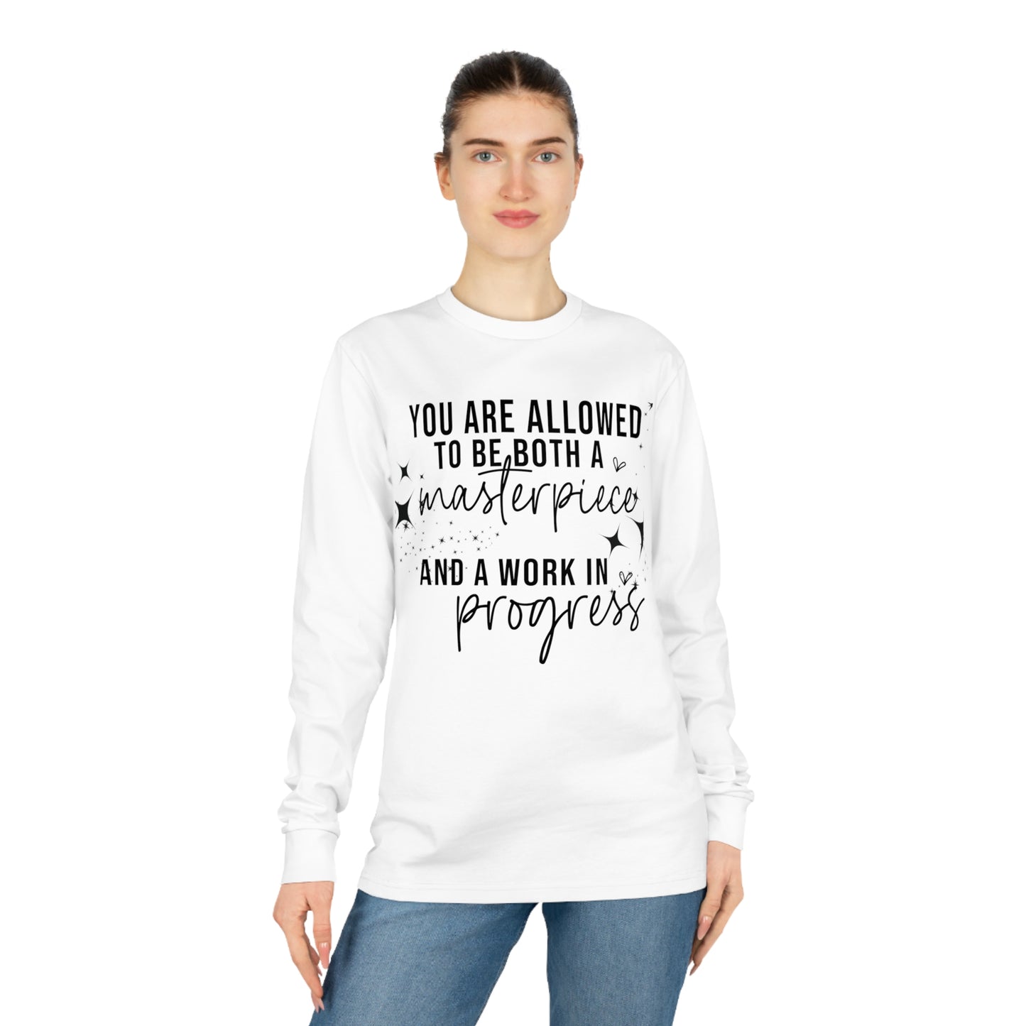 Masterpiece Work in Progress, Unisex Organic Long Sleeve Tee, Printed