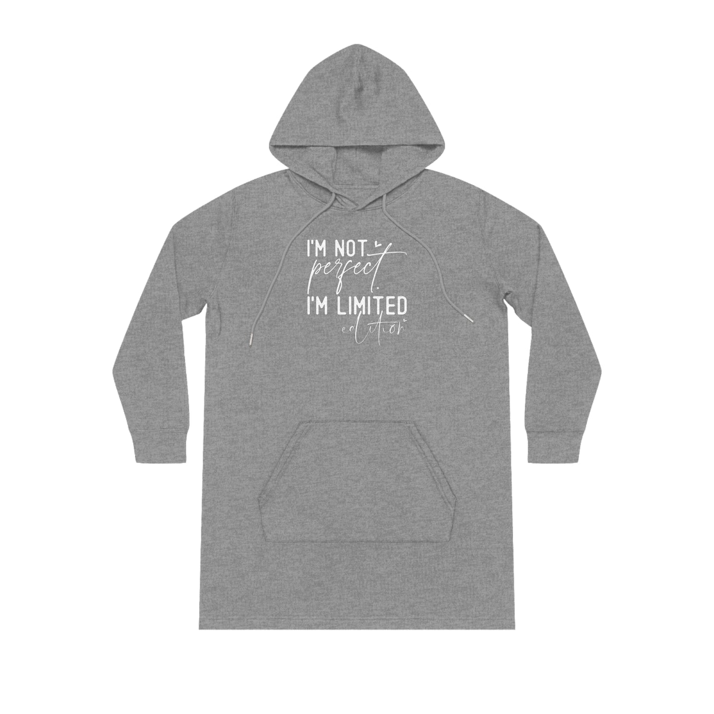 I'm Not Perfect, Women's Streeter Organic Hoodie Dress (Dark), Printed