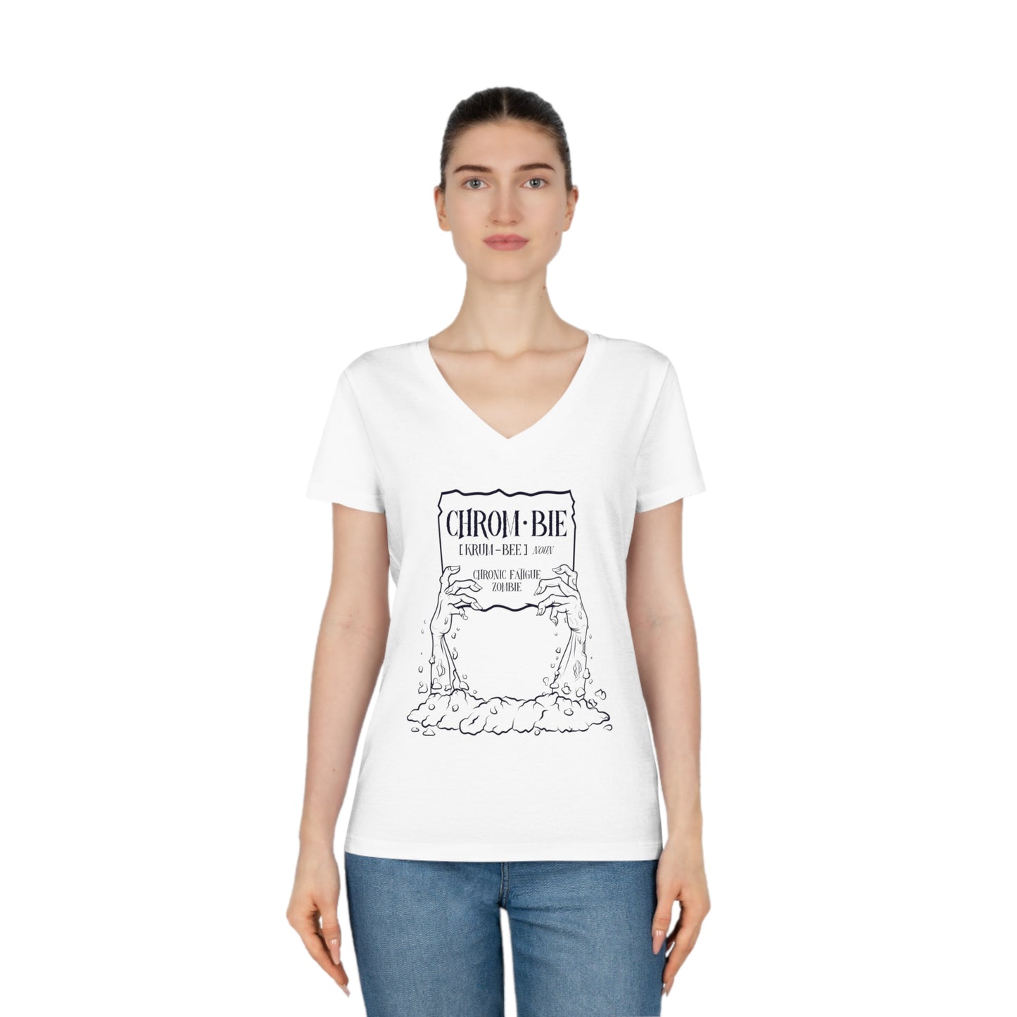 Chrombie, Women's Evoker V-Neck T-Shirt, Printed