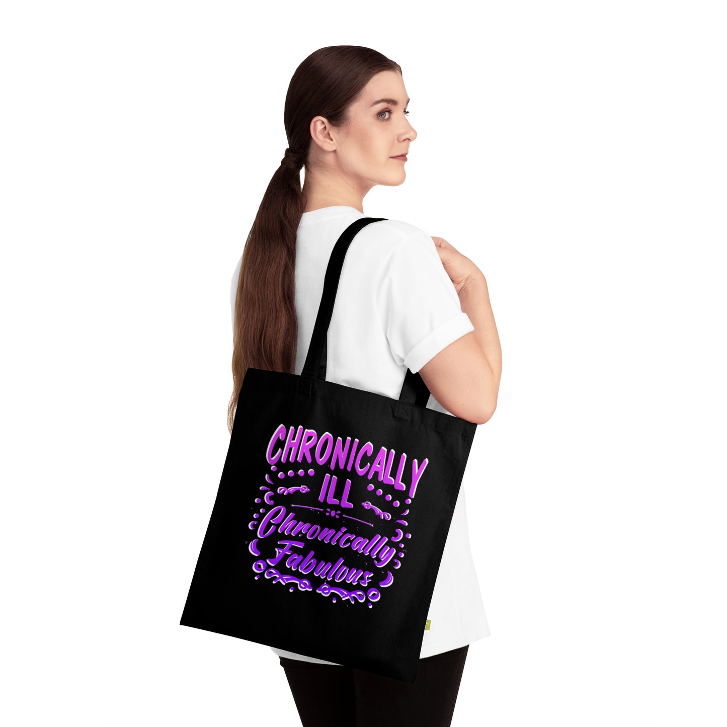 Chronically Ill, Chronically Fabulous, Organic Tote (Colorful), Printed