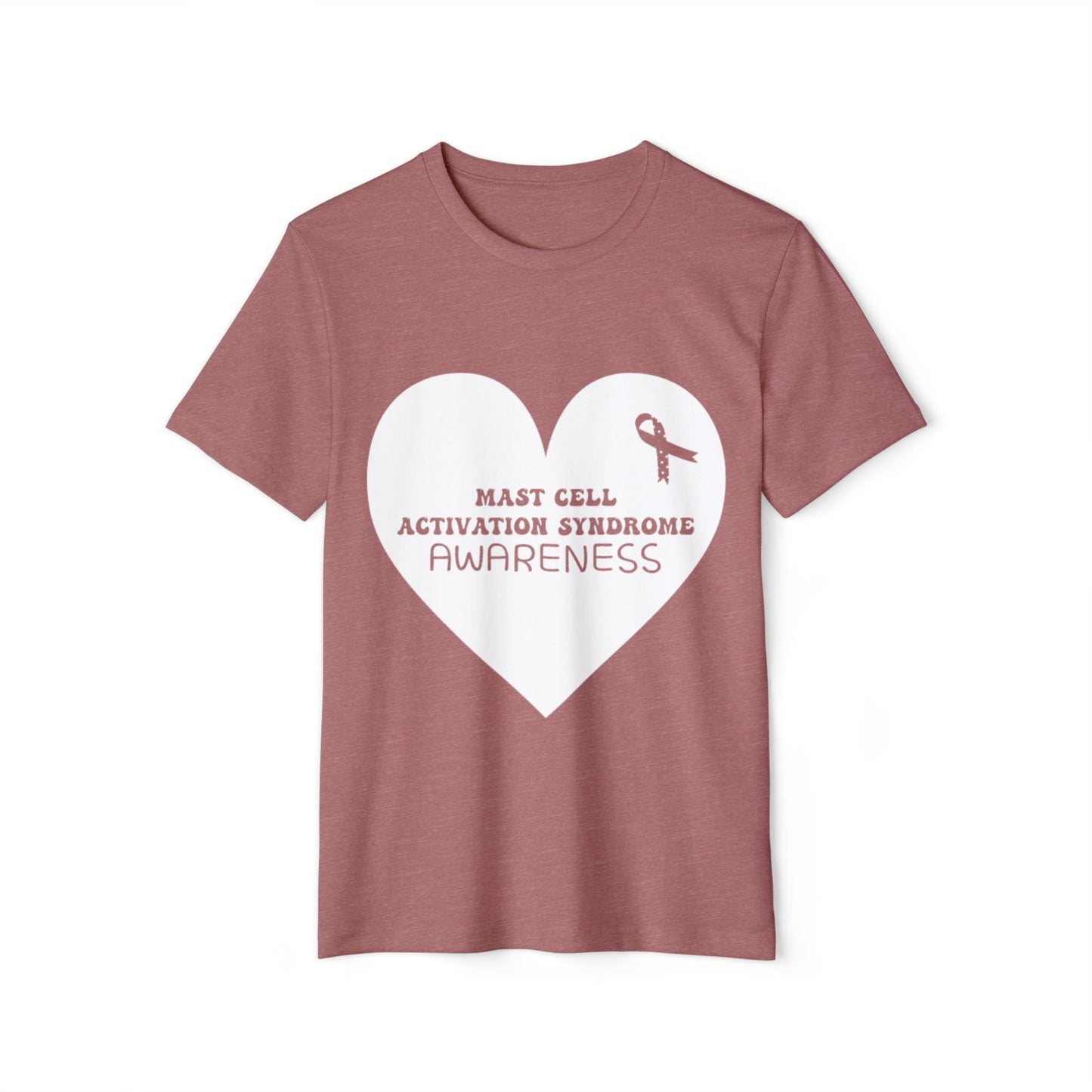 Awareness Heart - Mast Cell Activation Syndrome, Unisex Organic Cotton T-shirt, Printed