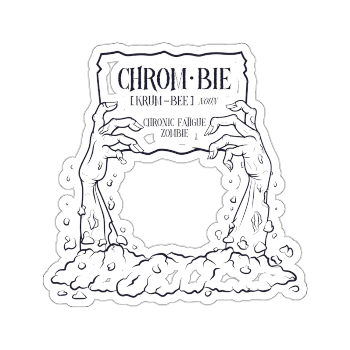 Chrombie, Sticker (Black)
