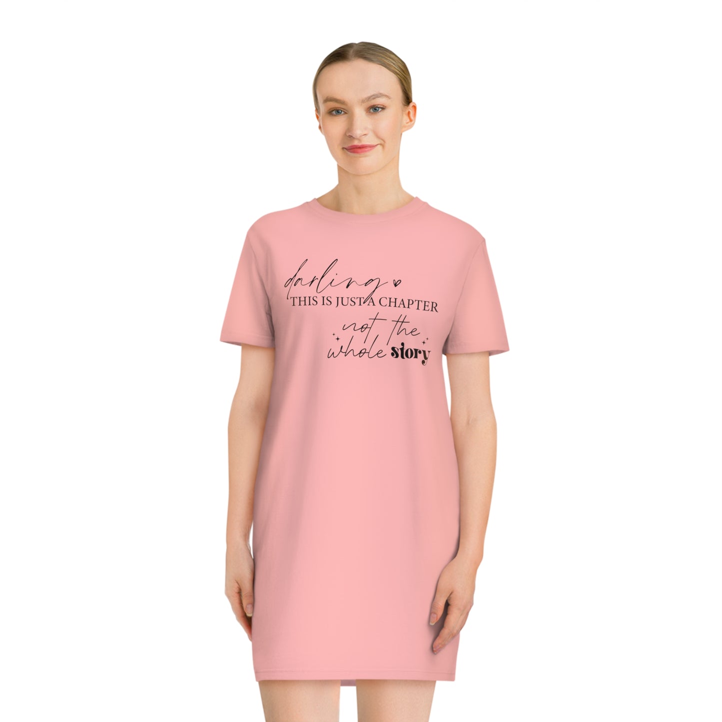 Darling This is Just a Chapter, Women's Spinner T-Shirt Dress, Printed