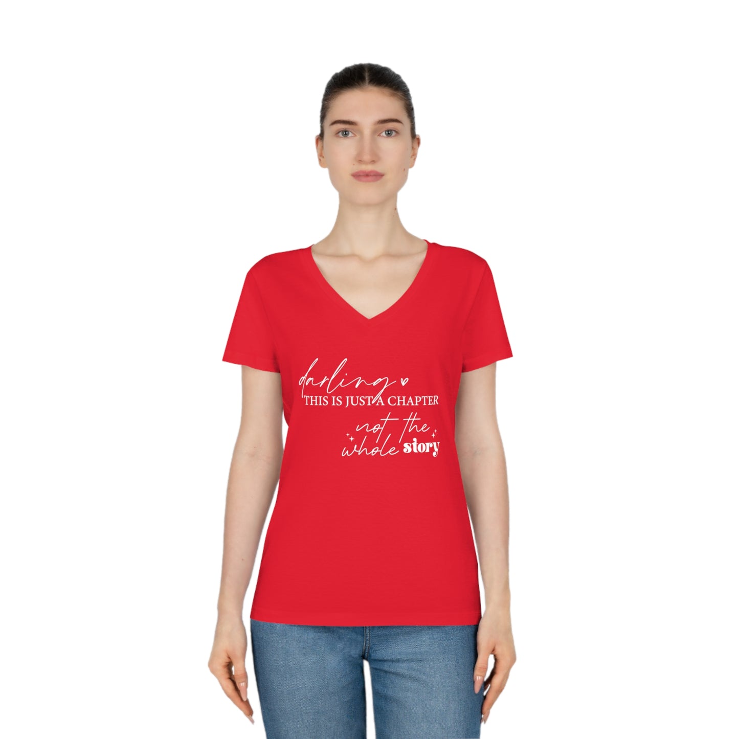 Darling This is Just a Chapter, Women's Evoker V-Neck T-Shirt, Printed