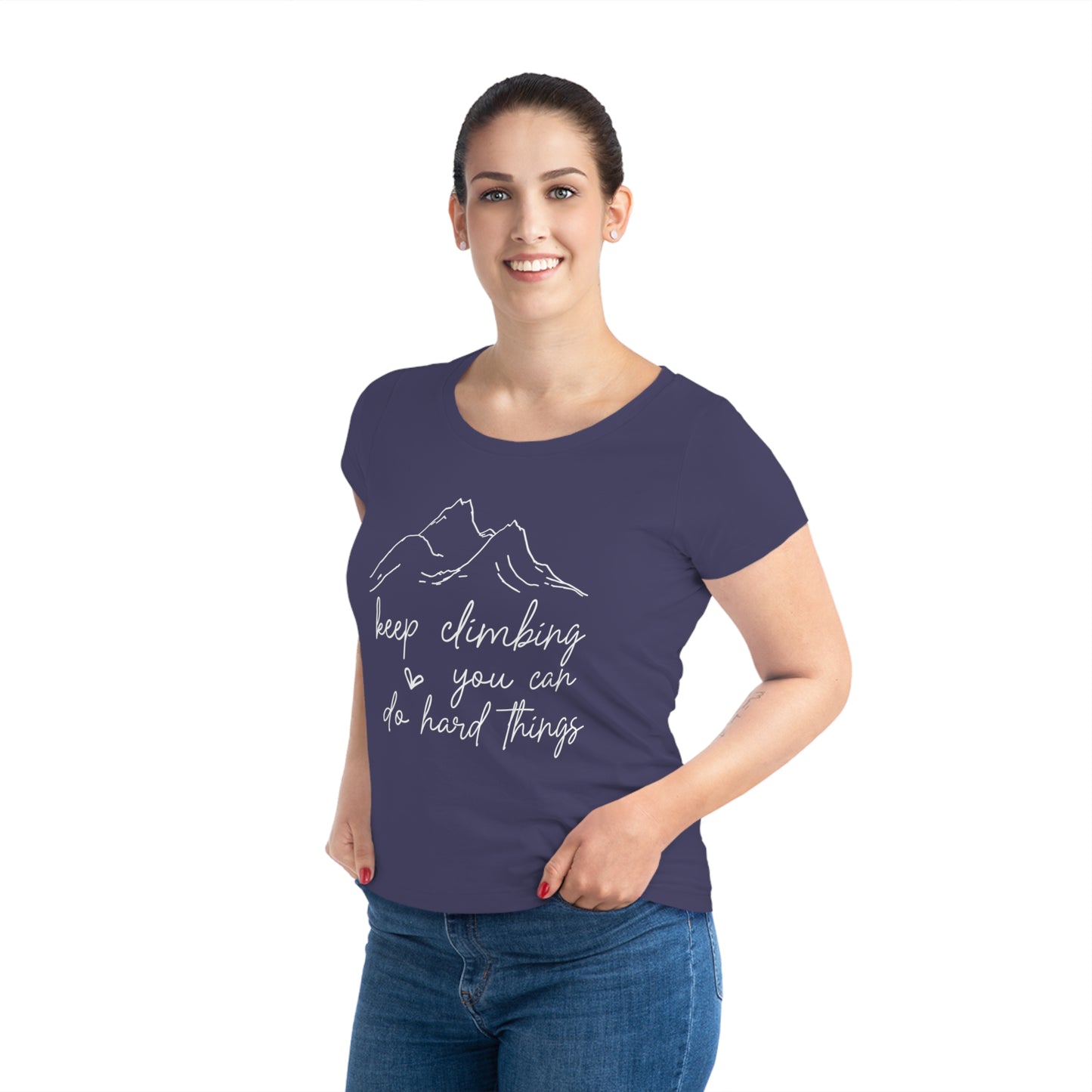 Keep Climbing, Women's Jazzer T-shirt (Dark), Printed