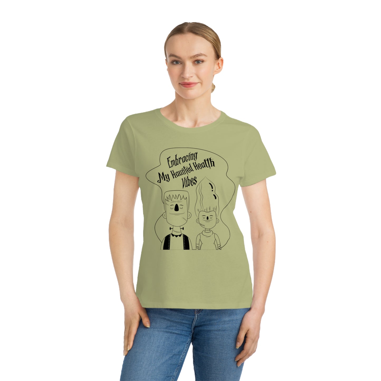 Embracing My Haunted Health Vibes, Organic Women's Classic T-Shirt, Printed