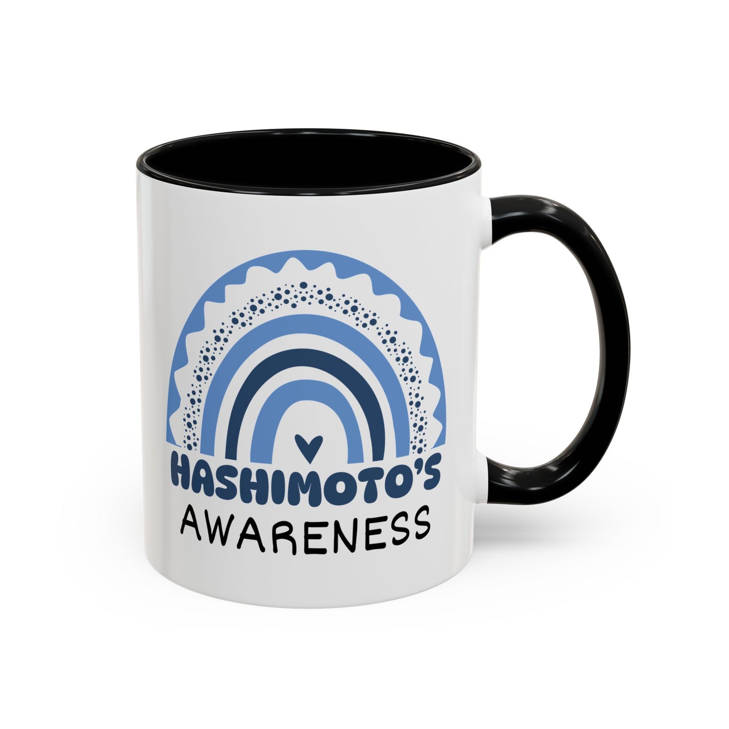 Hashimoto’s Big Awareness Rainbow | Lead-free Accent Coffee Mug (11, 15oz)