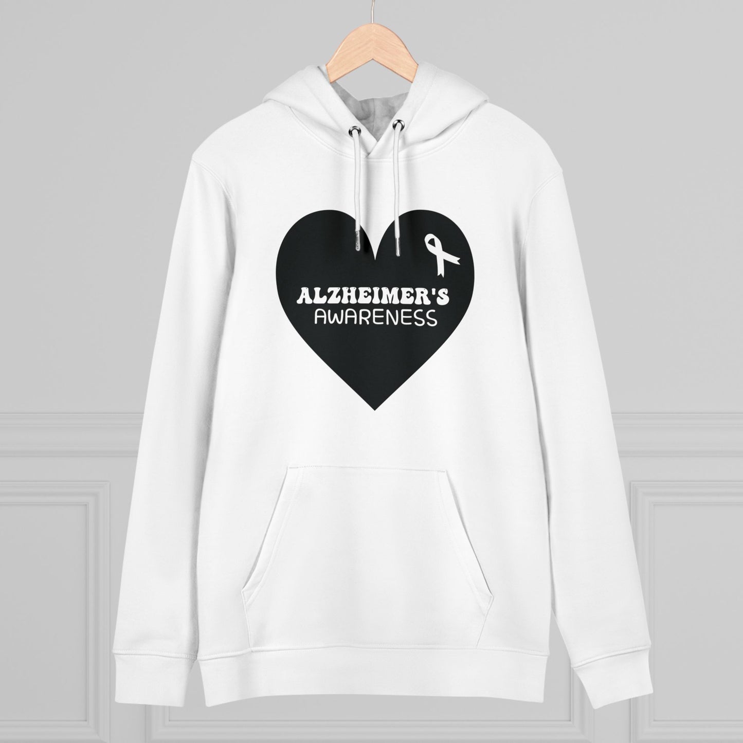 Awareness Heart - Alzheimer's in Pastel Aesthetic | Unisex Heavy Blend Organic Hoodie Sweatshirt