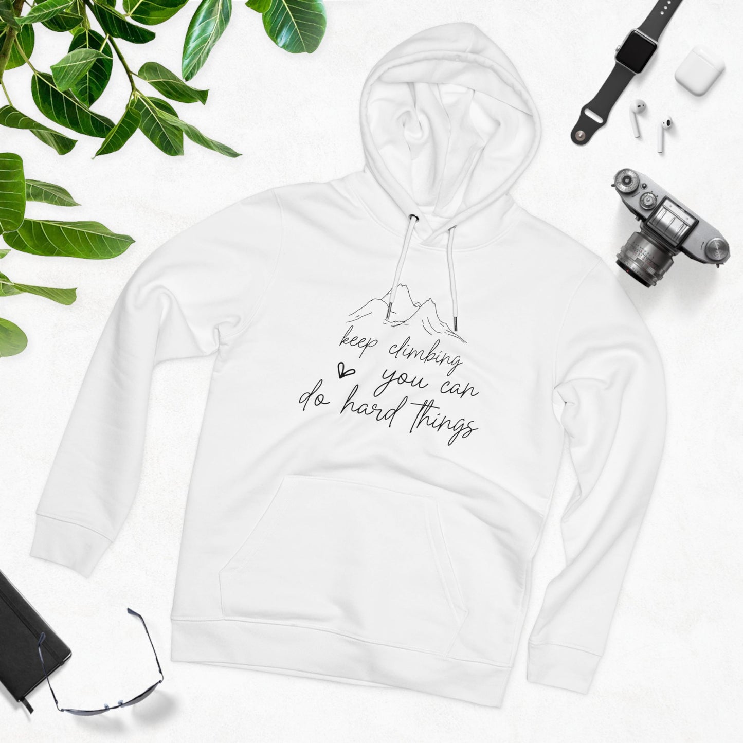 Keep Climbing in Pastel Aesthetic | Unisex Heavy Blend Organic Hoodie Sweatshirt