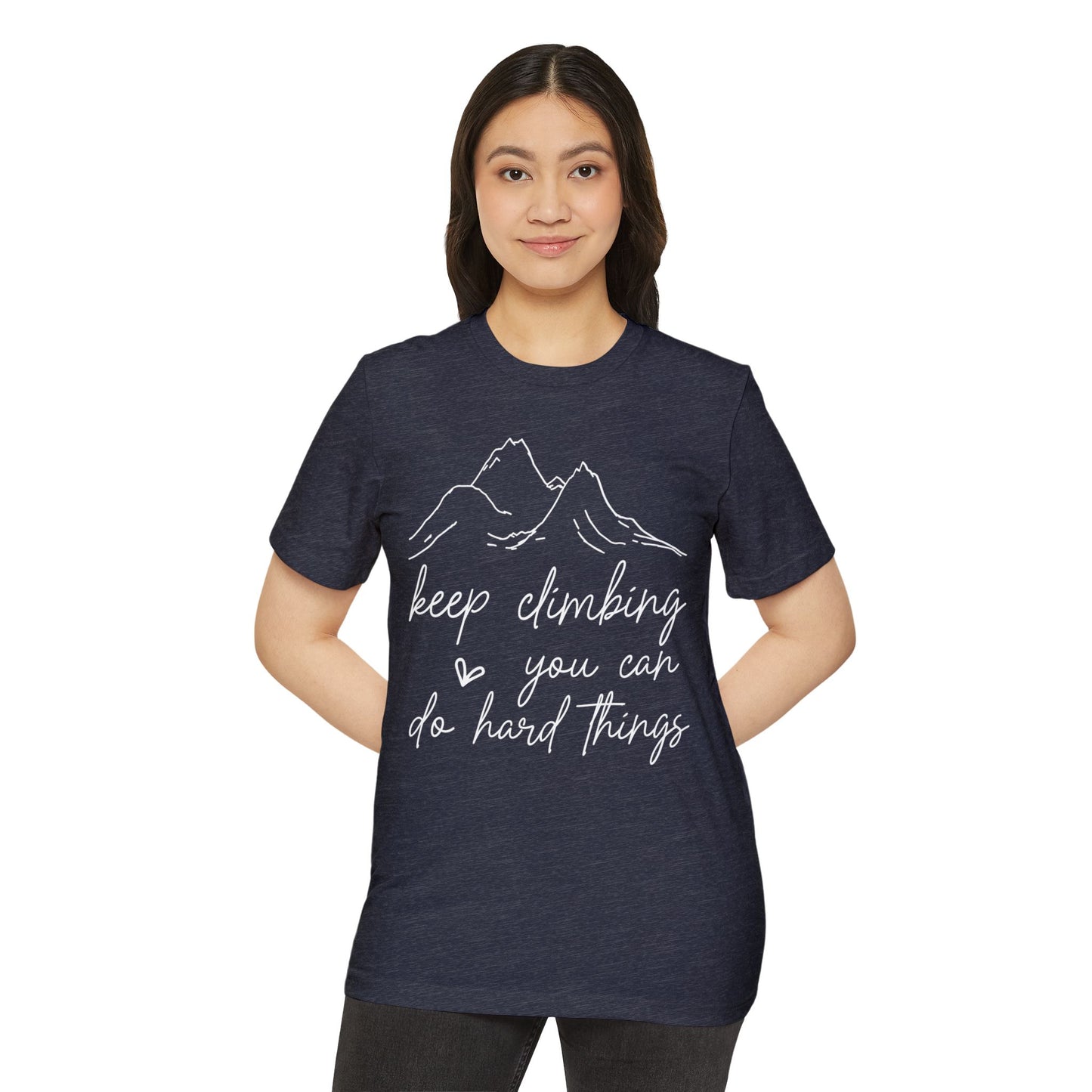 Keep Climbing, Unisex Organic Cotton T-shirt, Printed