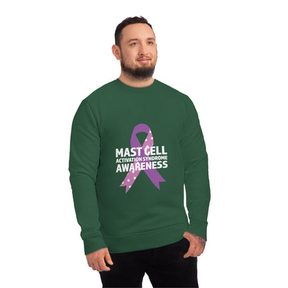 Awareness Ribbon - Mast Cell Activation Syndrome, Unisex Organic Sweatshirt, Printed