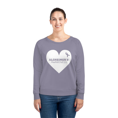 Awareness Heart - Alzheimer's, Women's Dazzler Relaxed Organic Fit Sweatshirt, Printed