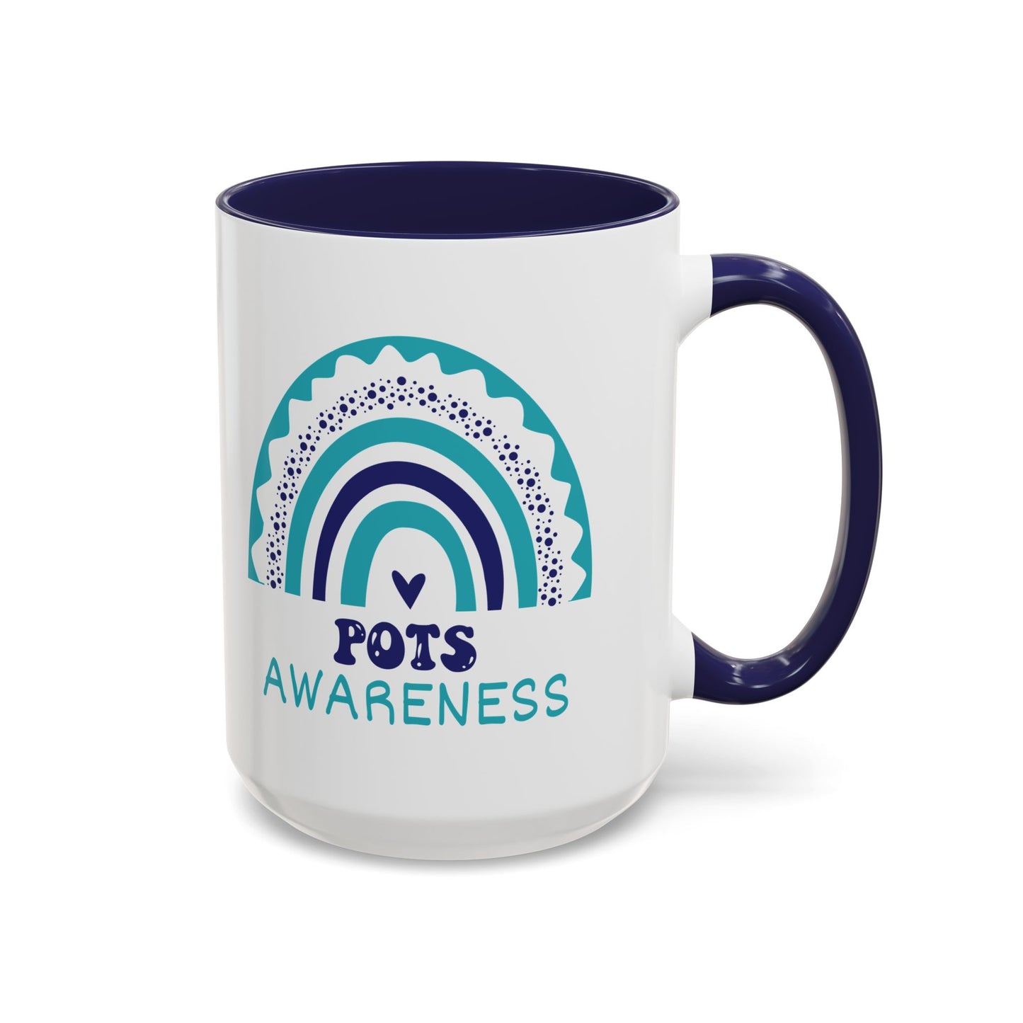 POTS Big Awareness Rainbow | Lead-free Accent Coffee Mug (11, 15oz)