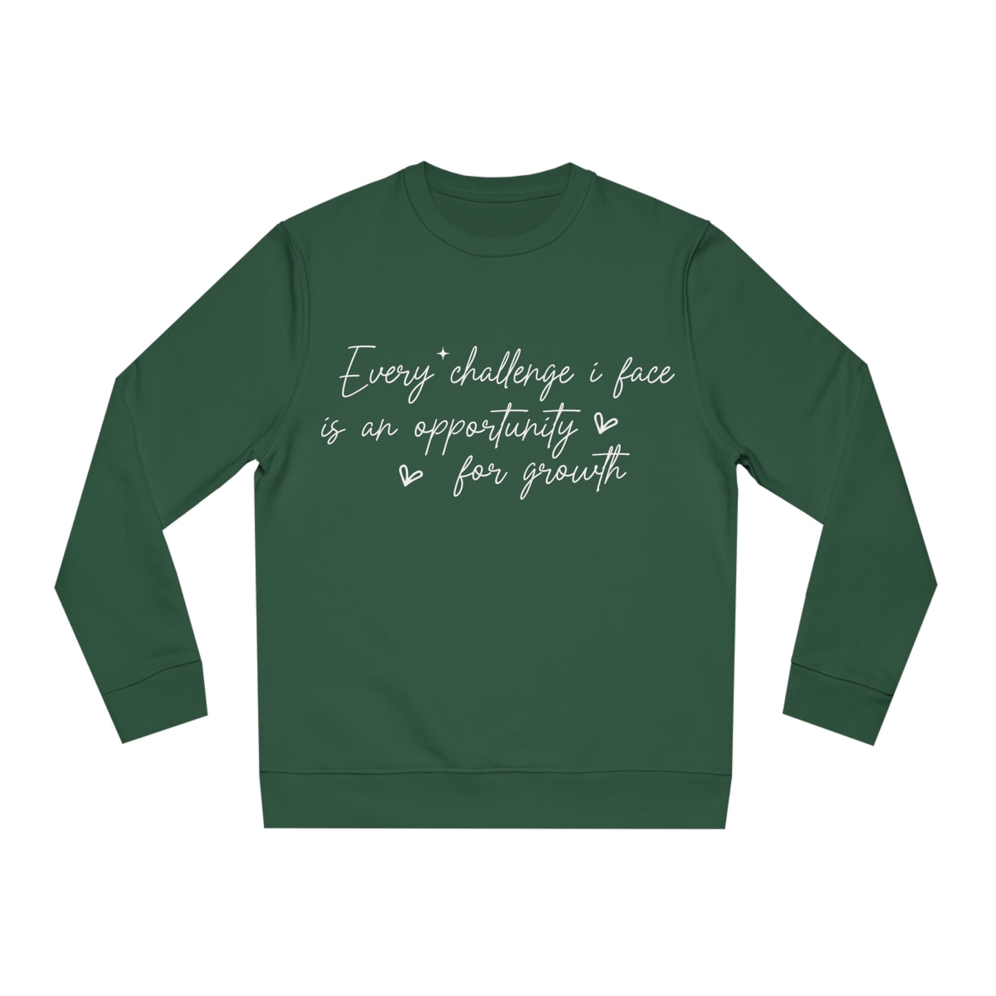 Every Challenge I Face, Unisex Organic Sweatshirt, Printed