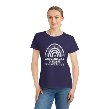 Autoimmune Disease Big Awareness Rainbow | Women's Lightweight, Organic Classic T-shirt