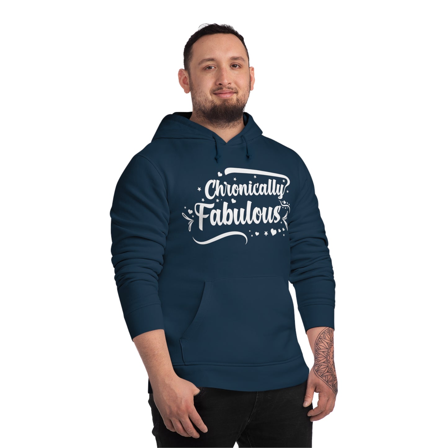 Chronically Fabulous, Unisex Organic Drummer Hoodie, Printed