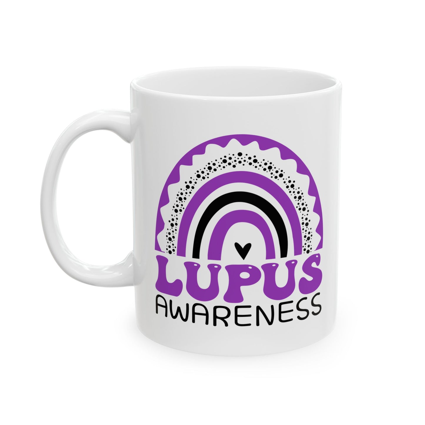 Lupus Big Awareness Rainbow | Lead-free Ceramic Mug, (11oz, 15oz)