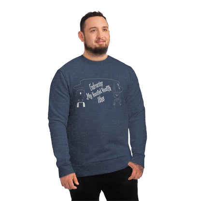 Embracing My Haunted Health Vibes, Unisex Organic Sweatshirt, Printed