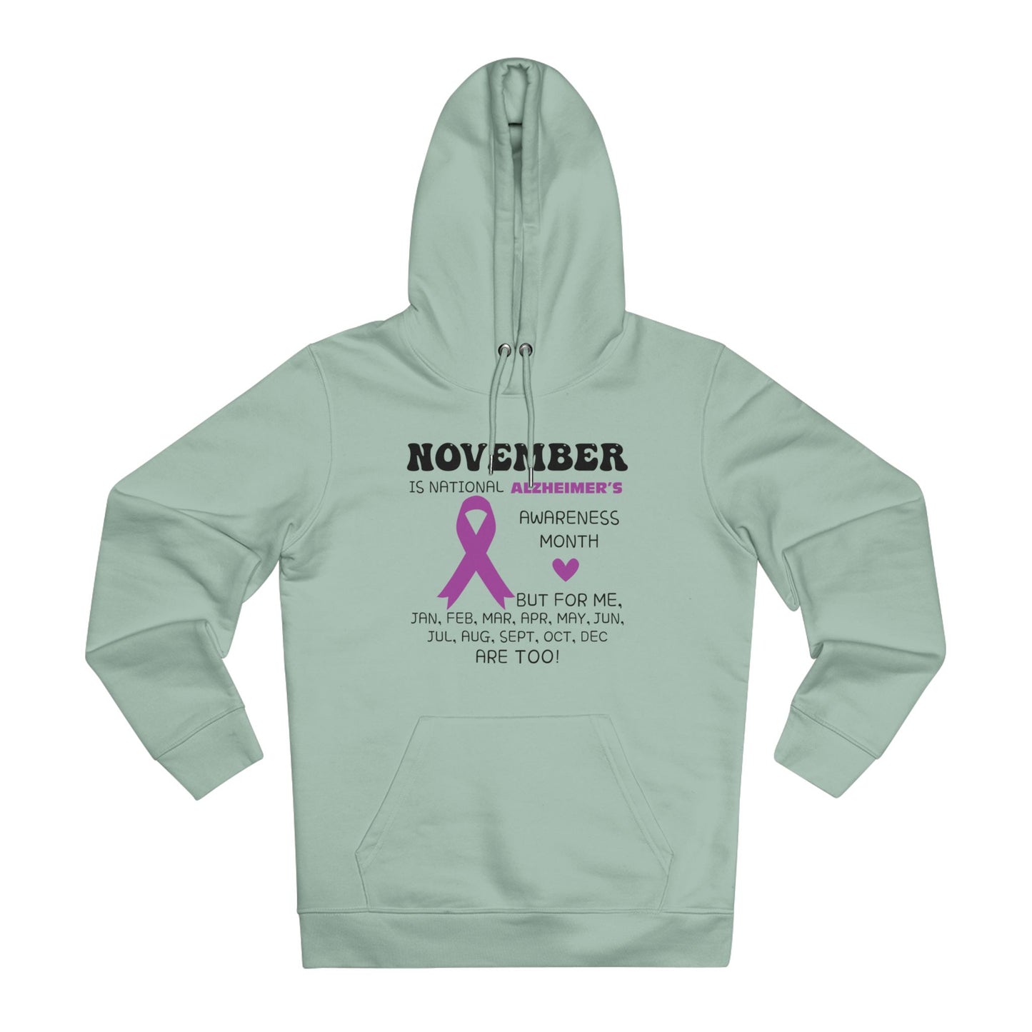 Awareness Month - Alzheimer's in Pastel Aesthetic | Unisex Heavy Blend Organic Hoodie Sweatshirt