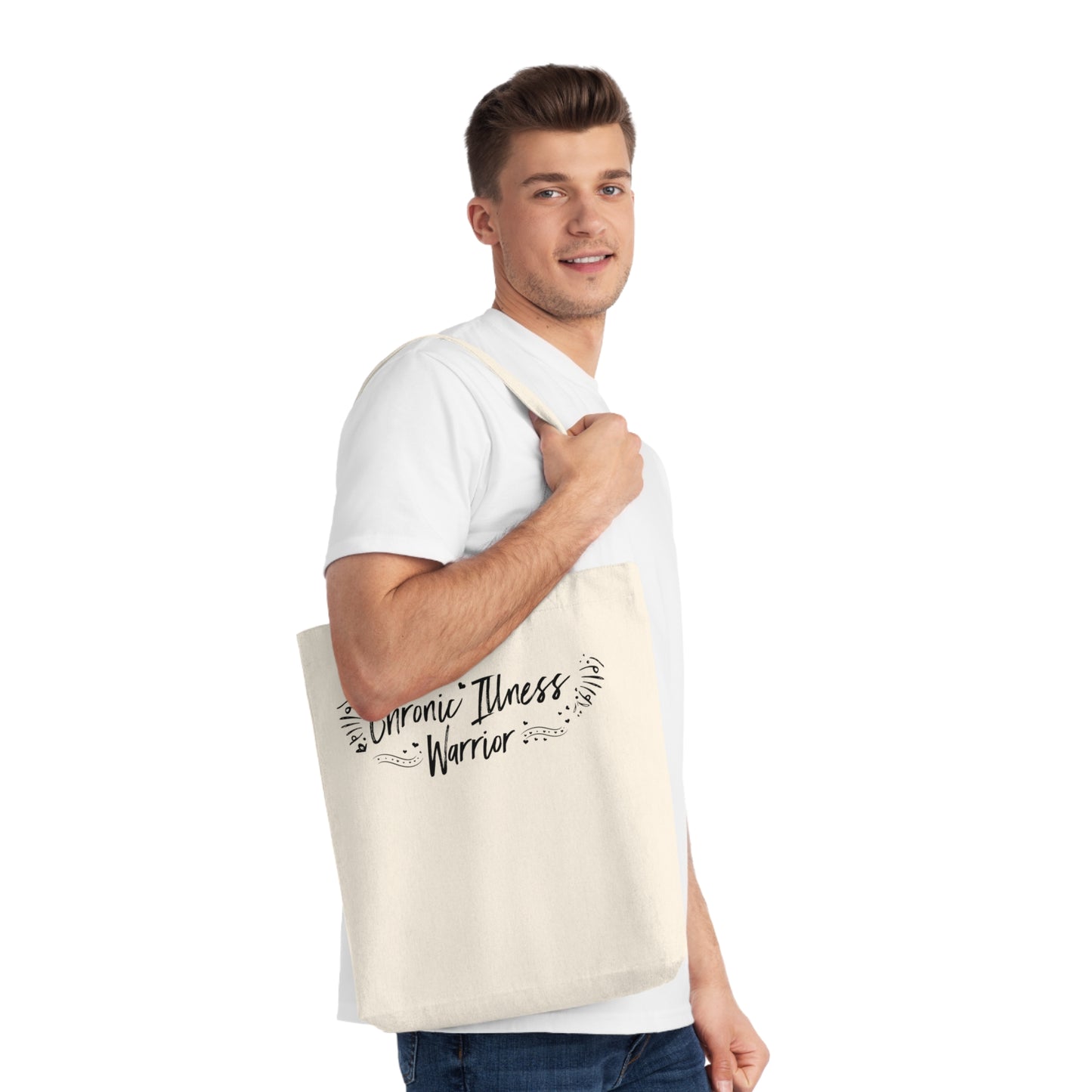 Chronic Illness Warrior, Organic Tote, Printed