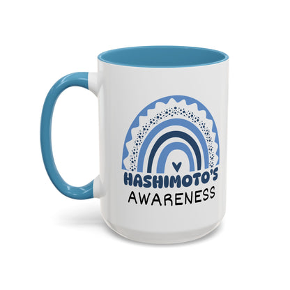 Hashimoto’s Big Awareness Rainbow | Lead-free Accent Coffee Mug (11, 15oz)