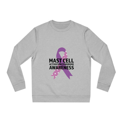 Awareness Ribbon - Mast Cell Activation Syndrome, Unisex Organic Sweatshirt, Printed