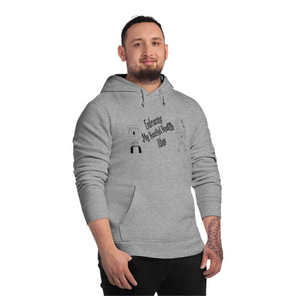 Embracing My Haunted Health Vibes, Unisex Organic Drummer Hoodie, Printed