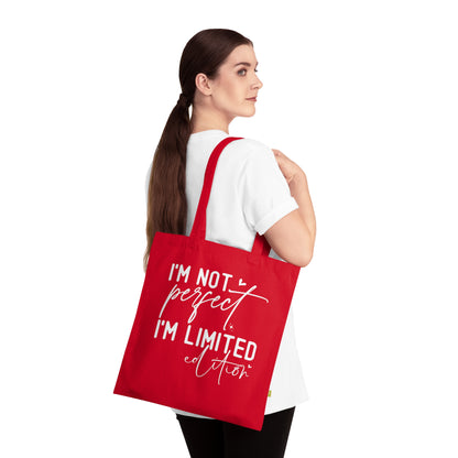 I'm Not Perfect, Organic Tote (Colorful), Printed