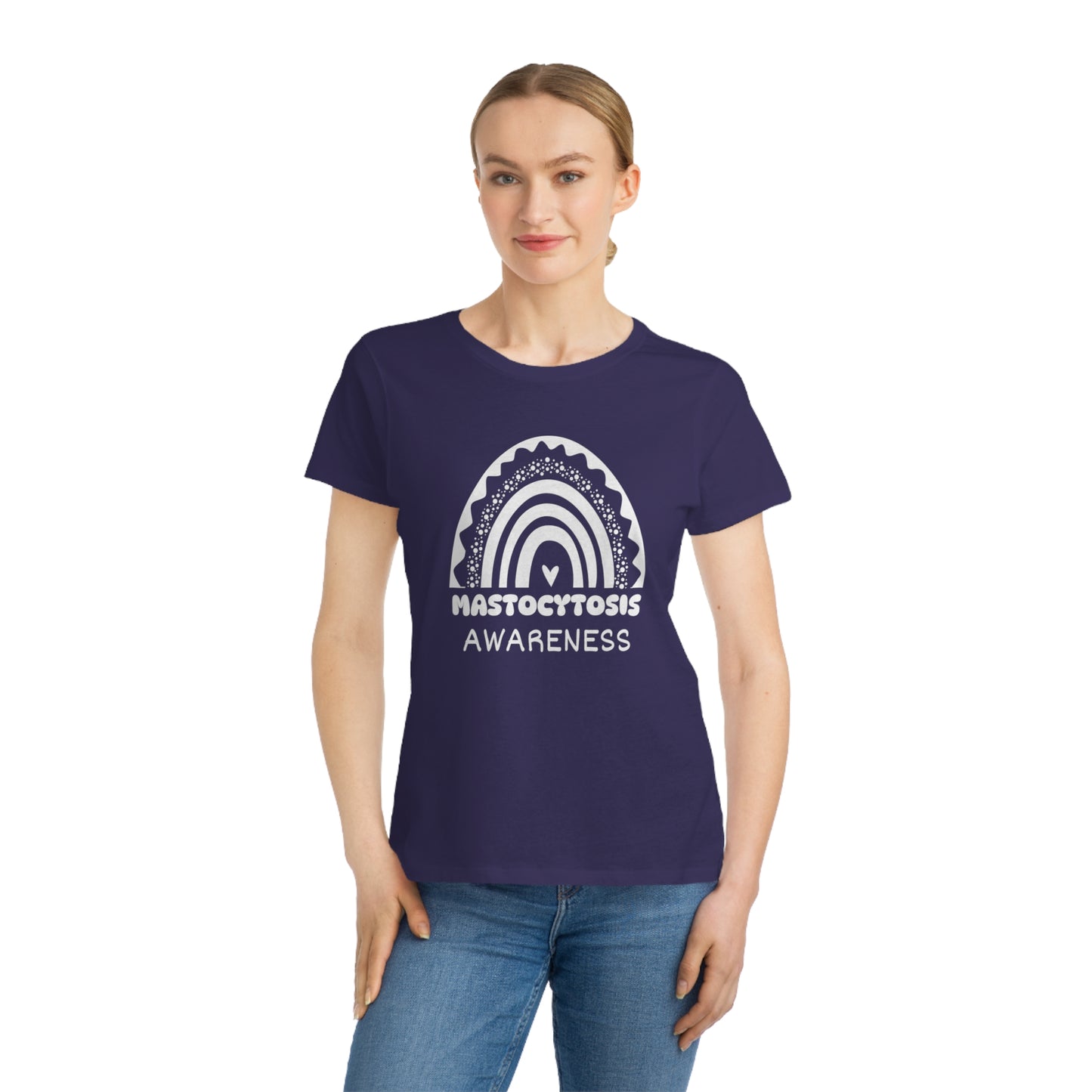 Mastocytosis Big Awareness Rainbow | Women's Lightweight, Organic Classic T-shirt