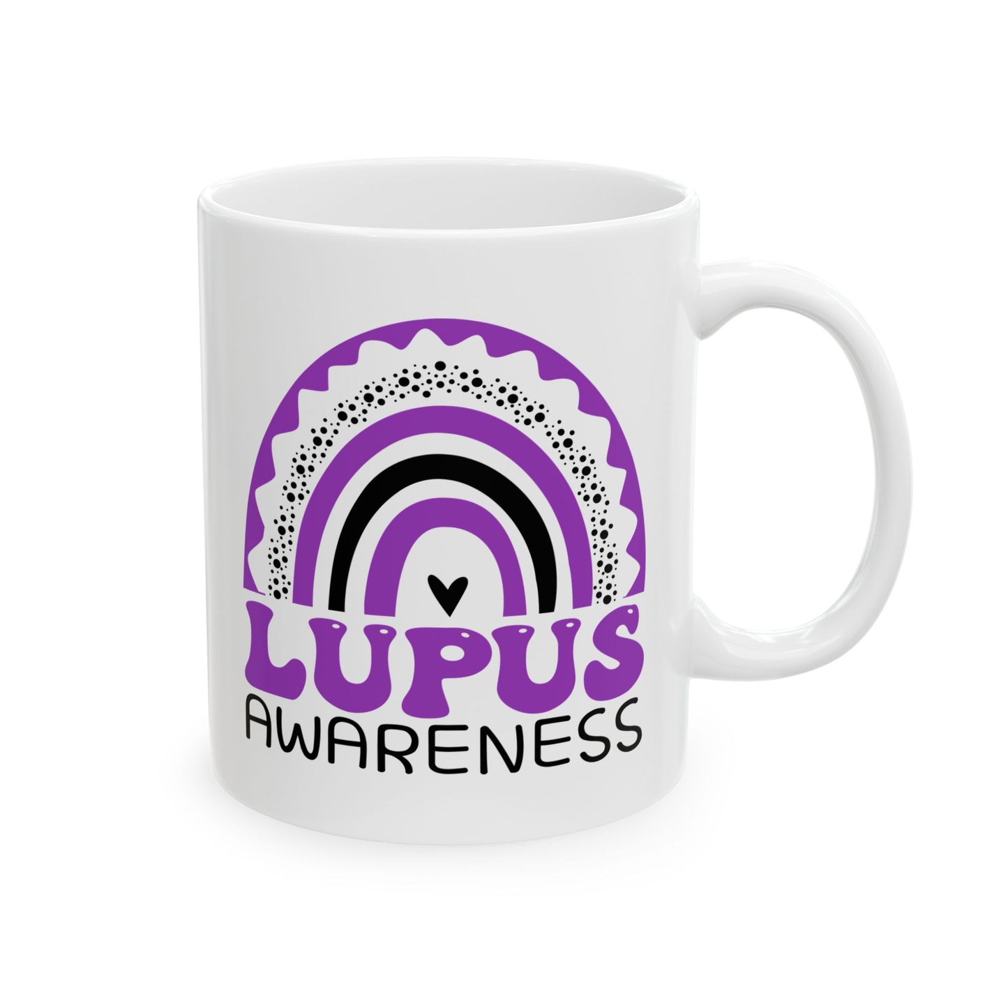 Lupus Big Awareness Rainbow | Lead-free Ceramic Mug, (11oz, 15oz)