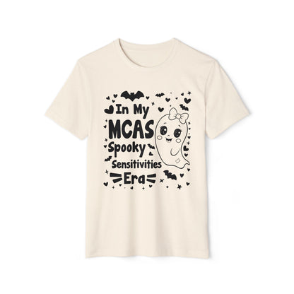 In My MCAS Spooky Sensitivities Era, Unisex Organic Cotton T-shirt, Printed