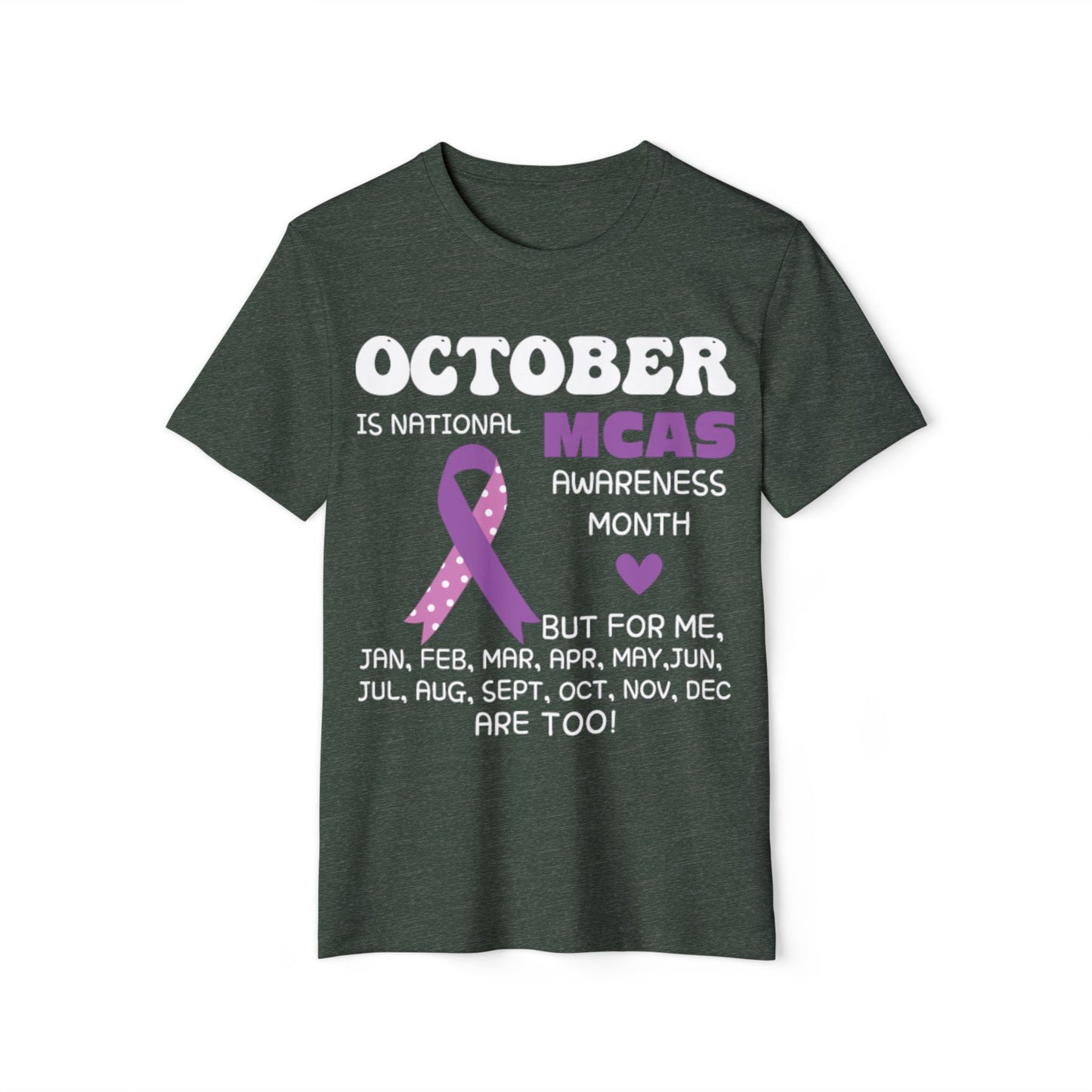 Awareness Month - Mast Cell Activation Syndrome, Unisex Organic Cotton T-shirt, Printed