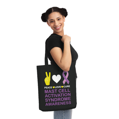 Peace Love Cure - Mast Cell Activation Syndrome, Organic Tote, Printed