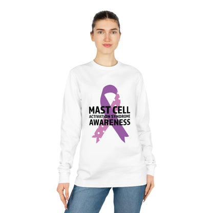 Awareness Ribbon - Mast Cell Activation Syndrome, Unisex Organic Long Sleeve Tee, Printed