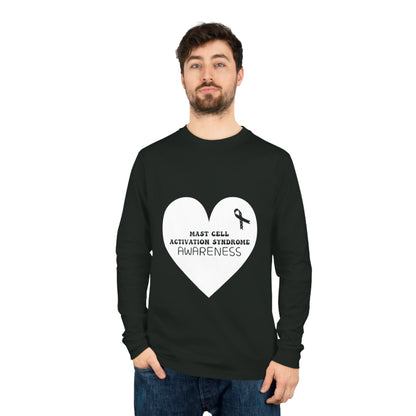 Awareness Heart - Mast Cell Activation Syndrome, Unisex Organic Long Sleeve Tee, Printed