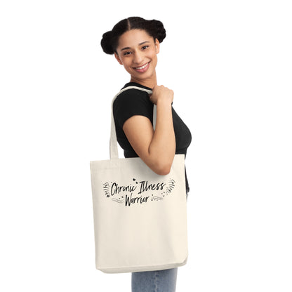 Chronic Illness Warrior, Organic Tote, Printed