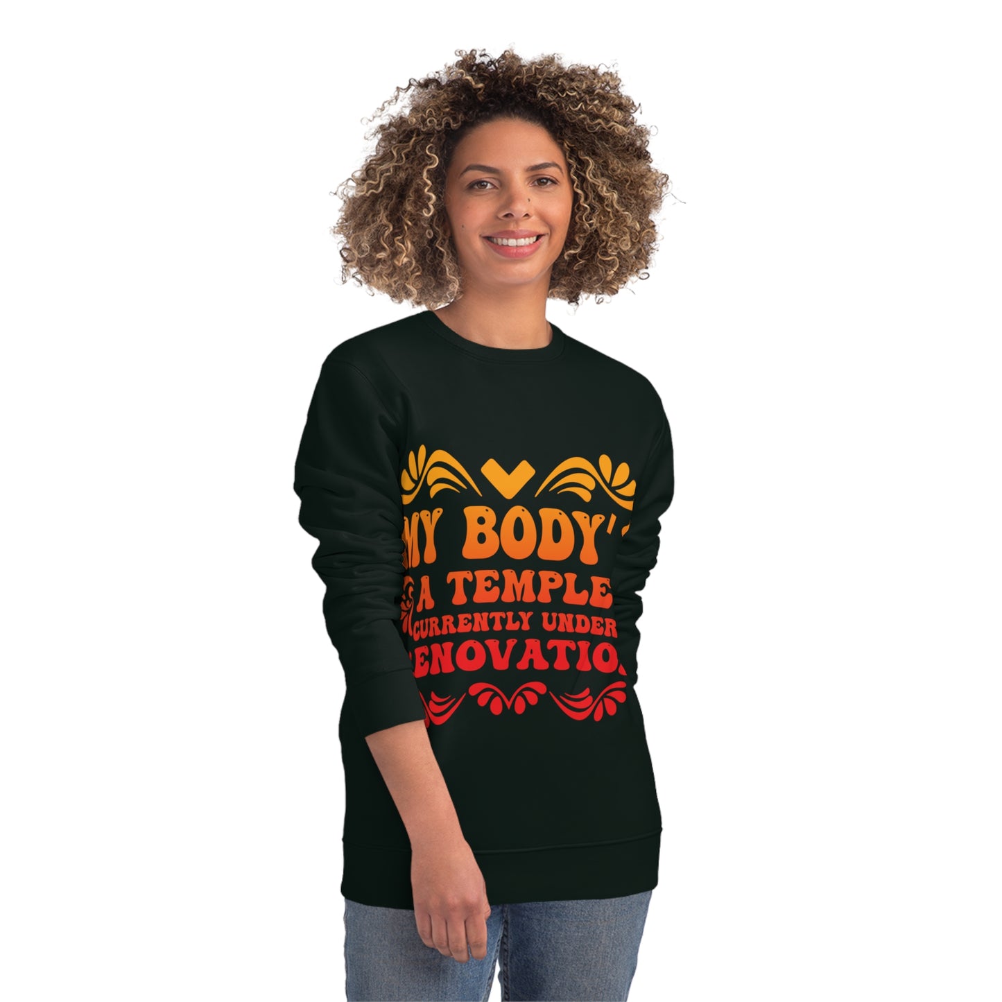 My Body's A Temple..., Unisex Organic Sweatshirt, Printed