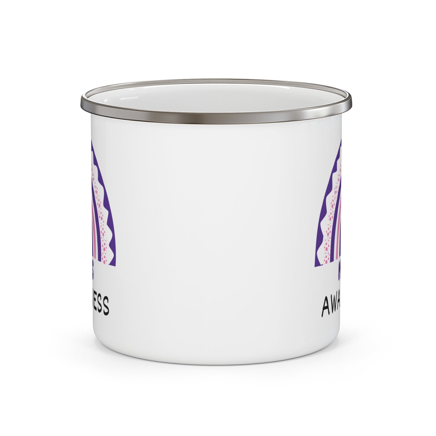 MCAS Big Awareness Rainbow | Lead-free Enamel Camping Mug (12oz)