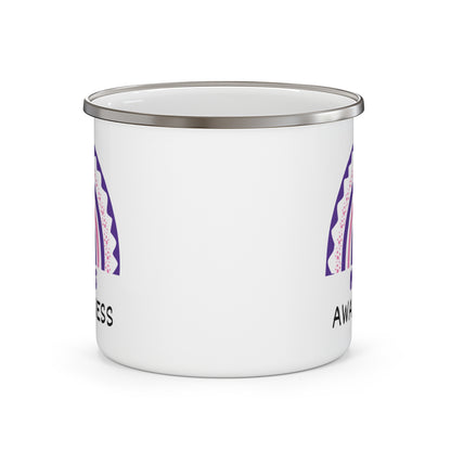 MCAS Big Awareness Rainbow | Lead-free Enamel Camping Mug (12oz)