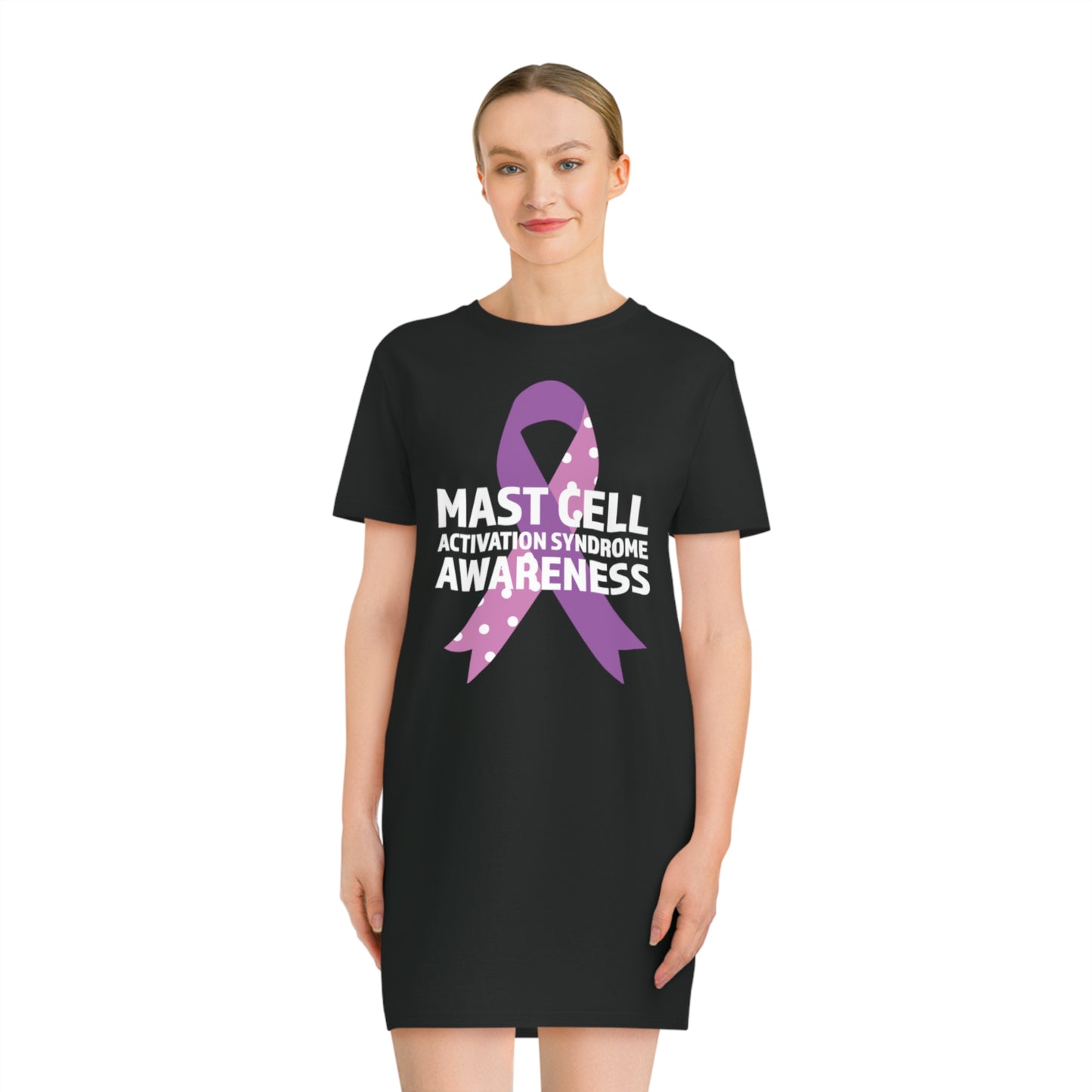 Awareness Ribbon - Mast Cell Activation Syndrome, Women's Spinner T-Shirt Dress, Printed