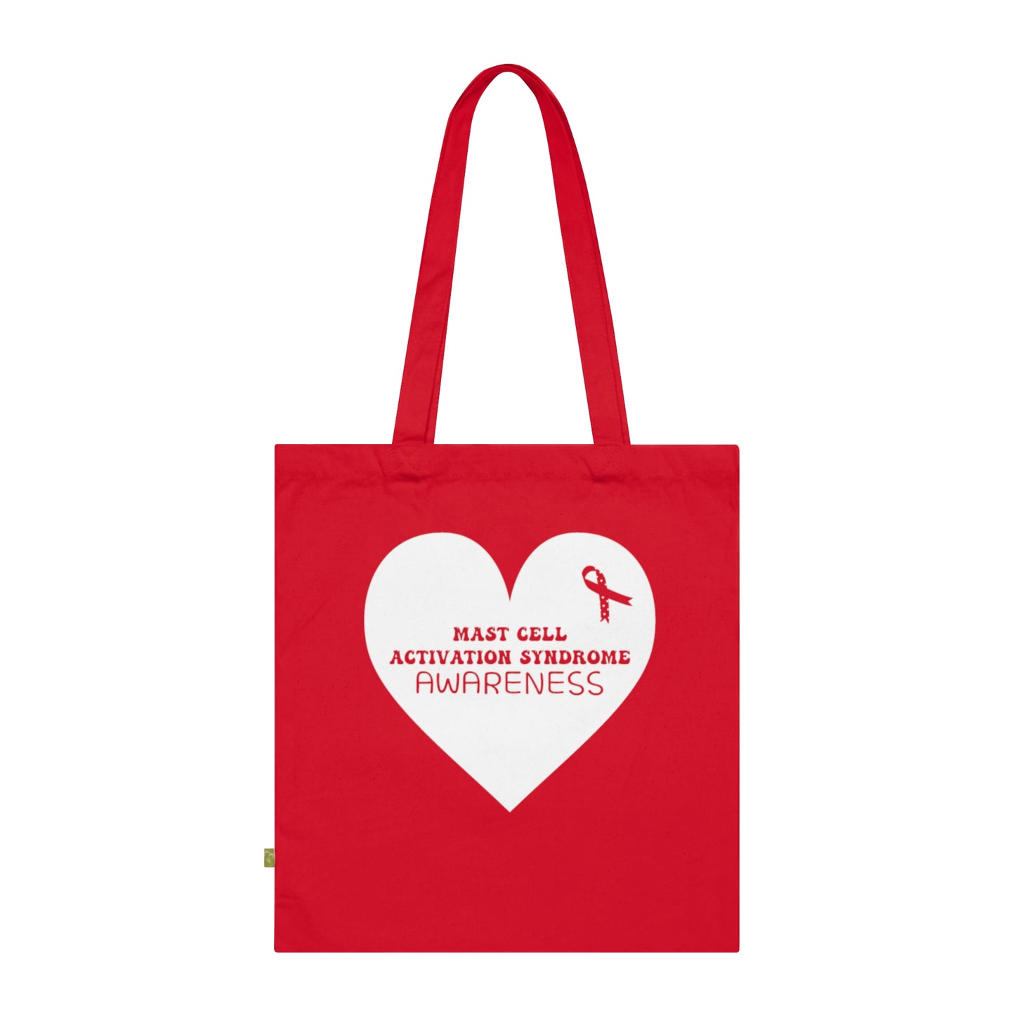 Awareness Heart - Mast Cell Activation Syndrome, Organic Tote (Colorful), Printed