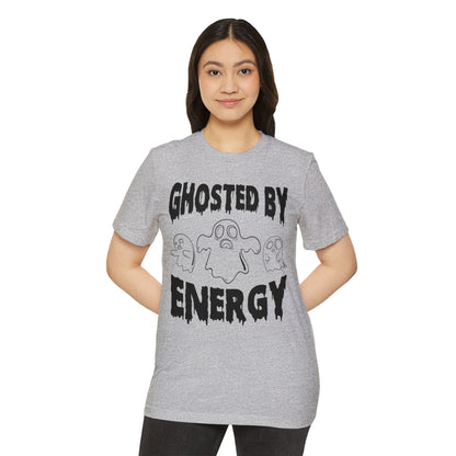 Ghosted by Energy with Spooky Ghosts, Unisex Organic Cotton T-shirt, Printed