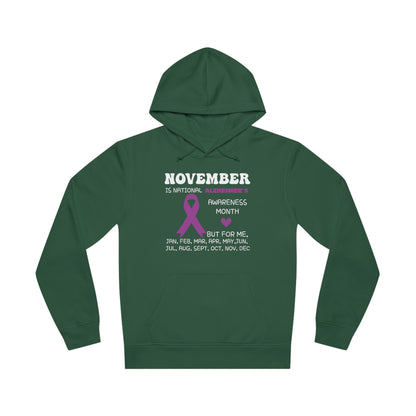 Awareness Month - Alzheimer's, Unisex Organic Drummer Hoodie, Printed