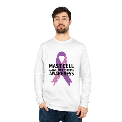 Awareness Ribbon - Mast Cell Activation Syndrome, Unisex Organic Long Sleeve Tee, Printed