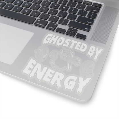 Ghosted by Energy with Spooky Ghosts, Sticker (White)